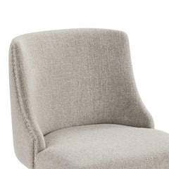 Swivel Counter Stool with Upholstered Seat, Walnut Pine Frame