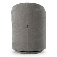 Swivel Dining Chair, Polyester Blend, Dove Gray, Wing Back