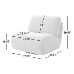 Swivel Lounge Chair with Chenille Upholstery in Mellow Forest