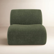 Swivel Lounge Chair with Chenille Upholstery in Mellow Forest