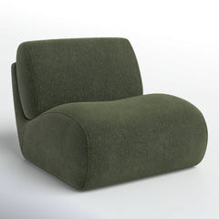 Swivel Lounge Chair with Chenille Upholstery in Mellow Forest