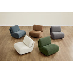 Swivel Lounge Chairs, Set of 2, Mellow Forest Chenille with Black Metal Legs