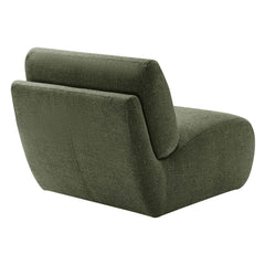 Swivel Lounge Chairs, Set of 2, Mellow Forest Chenille with Black Metal Legs