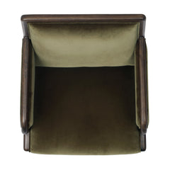 Swivel Task Chair with Velvet Upholstery and Solid Wood Frame