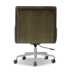 Swivel Task Chair with Velvet Upholstery and Solid Wood Frame
