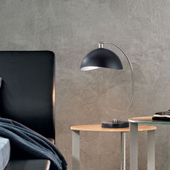 Table Lamp, 1-Light, with Marble Base and Steel Shade