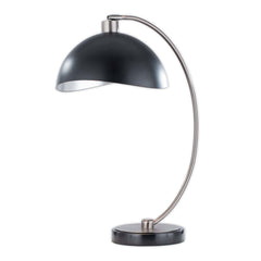 Table Lamp, 1-Light, with Marble Base and Steel Shade