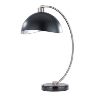 Table Lamp, 1-Light, with Marble Base and Steel Shade