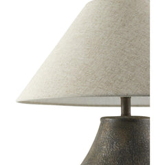 Table Lamp, 28 in Tall, Ceramic Base with Linen Shade