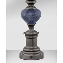 Table Lamp, 4-Light, Metal Base with Beige Shade