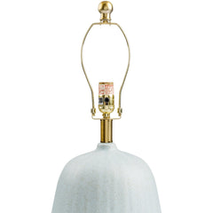 Table Lamp, Aqua Ceramic Base with White Linen Shade