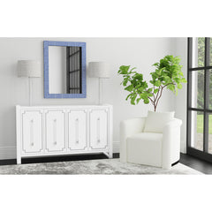Table Lamp, Crystal Base with White Linen Shade