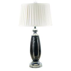 Table Lamp, Crystal Base with White Shade