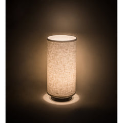 Table Lamp, Steel, Bronze Base with Drum Shade