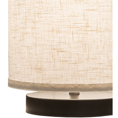 Table Lamp, Steel, Bronze Base with Drum Shade