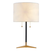 Table Lamp with 2 Lights and Linen Shade