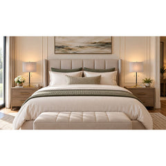 Table Lamp with 2 Lights and Linen Shade