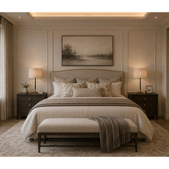 Table Lamp with 2 Lights and Linen Shade