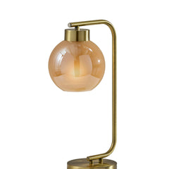 Table Lamp with Antique Brass Base and 3-Level Touch Dimmer