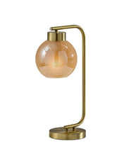 Table Lamp with Antique Brass Base and 3-Level Touch Dimmer