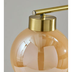 Table Lamp with Antique Brass Base and 3-Level Touch Dimmer