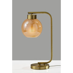 Table Lamp with Antique Brass Base and 3-Level Touch Dimmer