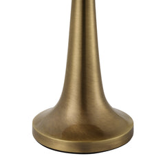 Table Lamp with Antique Brass Iron Base and Gold Bowl Shade