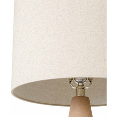 Table Lamp with Concrete Base and Linen Shade
