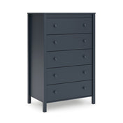 Tall 5-Drawer Dresser Chest, Engineered Wood and Laminate, Navy