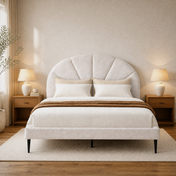Grevane Tankerness Boucle Tufted Platform Bed