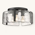 Front | studio front of the matte black drum and hammered glass panels