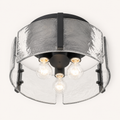 Underside | looking up into the glass panels, canopy, and three bulbs