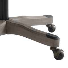 Task Chair in Natural Polyester Blend with Button Tufting and Five-Spoke Base