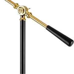 Task Floor Lamp with Adjustable Head, Black Metal