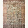 Full rug | The whole Teifi rectangle, faded floral field and wide border