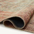 Corner | Turned corner showing the woven binding and the dark backing