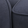 Fabric detail | dark blue plain-woven upholstery with matching welted seam