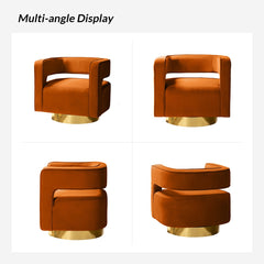 Detail | The Tessmar Akrar Velvet Swivel Barrel Chair