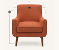 Overall dimensions | Front view of armchair with 26 inch width and 31 inch height callouts