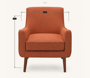 Overall dimensions | Front view of armchair with 26 inch width and 31 inch height callouts