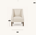 Seat dimensions | seat height, seat depth and seat width drawn over the clean studio front