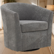 Tessmar Hvalvik Swivel Barrel Chair in a styled room | Pipeline A scene 1