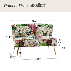 Detail | The Tessmar Kakan Floral Armless Loveseat