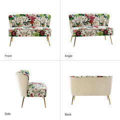 Front | Straight-on view of the Tessmar Kakan Floral Armless Loveseat