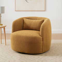Room | The Tessmar Kirkja Boucle Swivel Armchair in a styled room