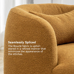 Detail | Close view of the Tessmar Kirkja Boucle Swivel Armchair