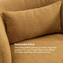Detail | Close view of the Tessmar Kirkja Boucle Swivel Armchair