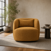 Tessmar Kirkja Boucle Swivel Armchair