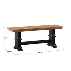Angle | Three-quarter view of the Tessmar Kvannoyri Solid Wood Bench