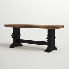 Angle | Three-quarter view of the Tessmar Kvannoyri Solid Wood Bench